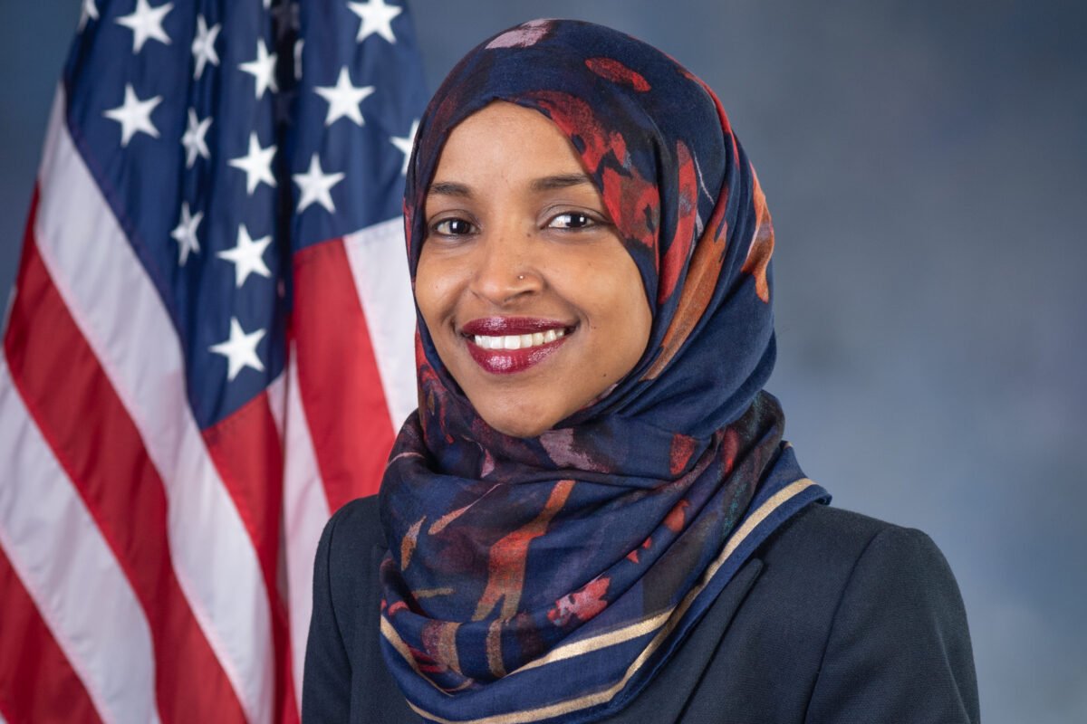 Official 116th Congress portrait of Rep. Ilhan Omar, D-Minn.