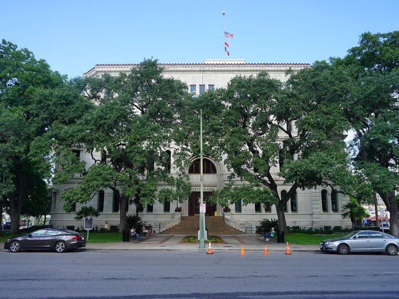 San Antonio City Hall in downtown San Antonio, Texas.